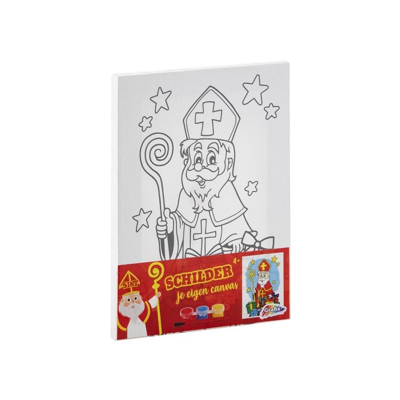 Grafix Sint Canvas schilderset 20x15cm