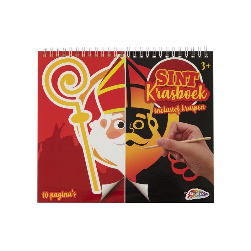 Grafix Sint Krasboek Maak de tekening af - 10 pagina's