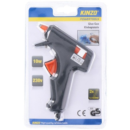 Pistolet à colle Kinzo 10W 230V avec 2 cartouches 7x100mm
