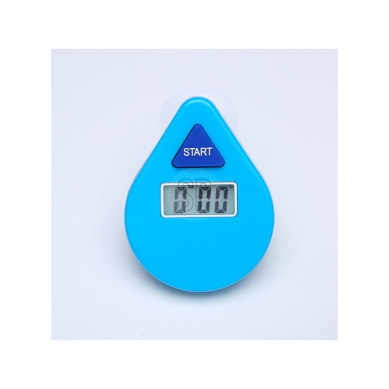 Douche timer digitaal met zuignap 5 min. 5,6x2x7,3cm