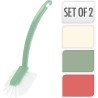Jeu de brosses à vaisselle 2 pièces en plastique