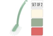 Jeu de brosses à vaisselle 2 pièces en plastique