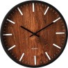 Horloge murale en plastique 30cm aspect bois