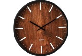 Wandklok kunststof 30cm hout look