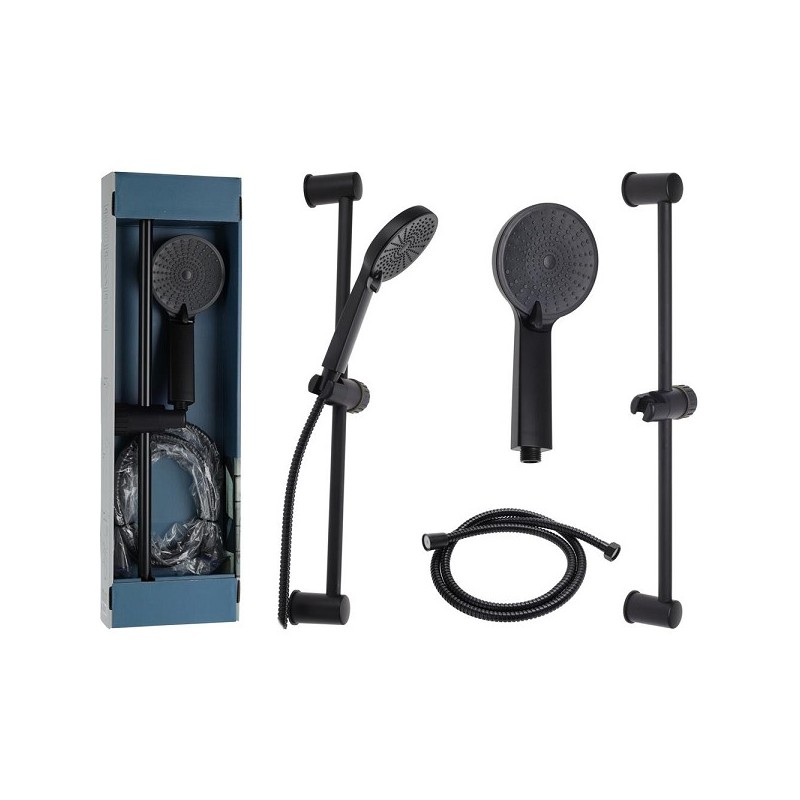 Set de douche noir mat