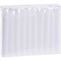 Bougies de sapin de Noël 20 pièces Ø11x10,5cm blanches