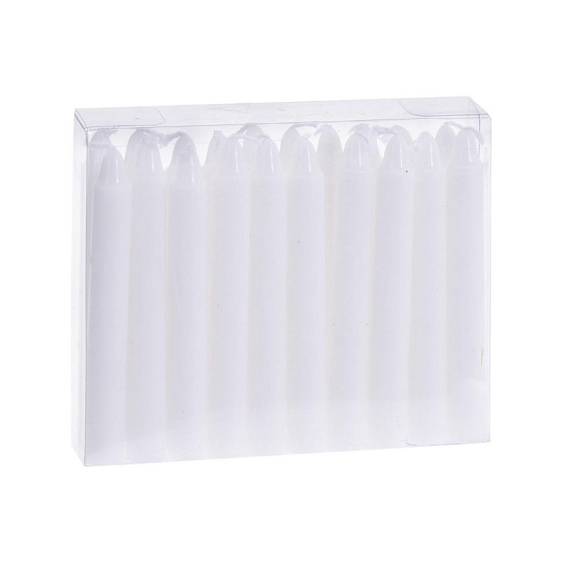 Bougies de sapin de Noël 20 pièces Ø11x10,5cm blanches