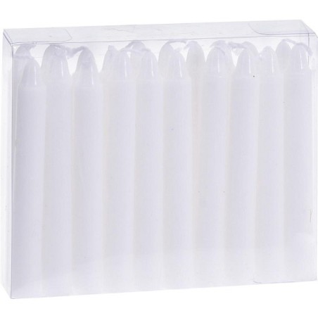 Bougies de sapin de Noël 20 pièces Ø11x10,5cm blanches