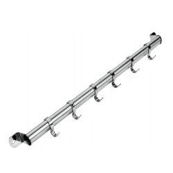 Metaltex Support suspendu avec 6 crochets pour ustensiles de cuisine en acier inoxydable 37cm