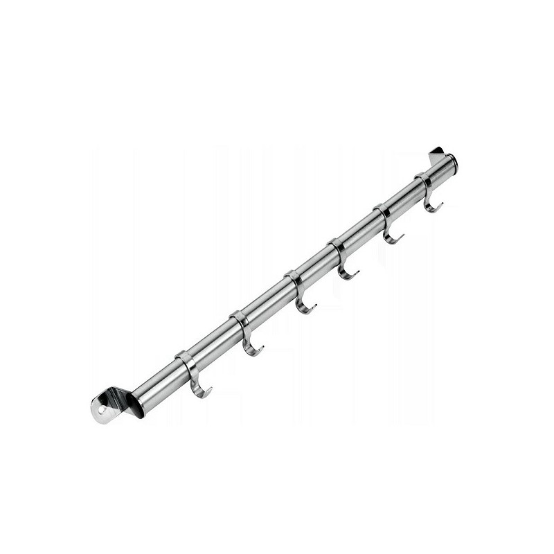 Metaltex Support suspendu avec 6 crochets pour ustensiles de cuisine en acier inoxydable 37cm