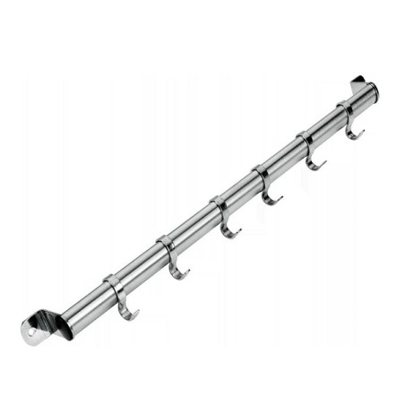 Metaltex Support suspendu avec 6 crochets pour ustensiles de cuisine en acier inoxydable 37cm