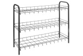 Metaltex Étagère à chaussures Chaussure 3 couches pour 9 paires de chaussures 64x23x59cm noir
