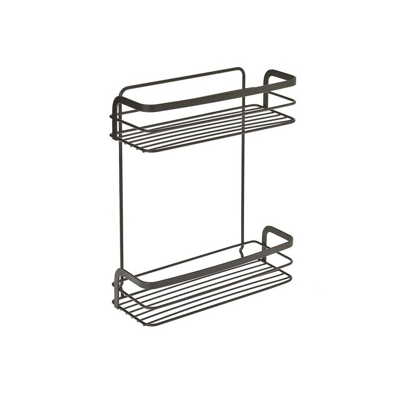 Metaltex Origin doucherek 2 etages 26x10x30cm zwart