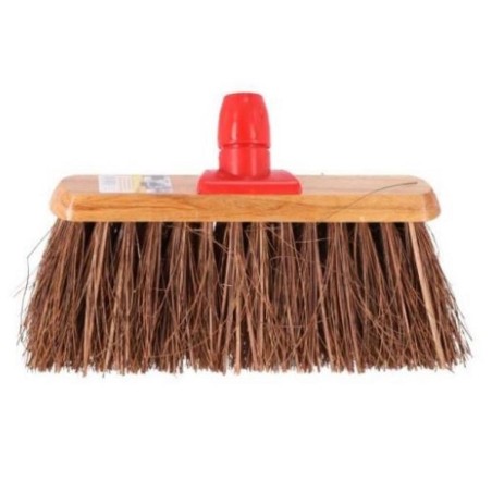 Balai pratique Piassava en bois avec support de manche de 30 cm de large