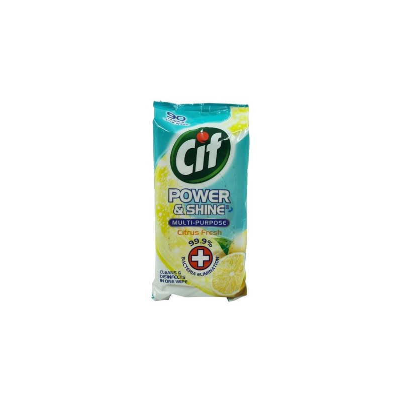 Cif reinigingsdoekjes Power & Shine Antibacterial Citrus 90st