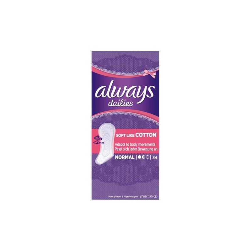 Always Dailys Protège-slips 34pcs Normal