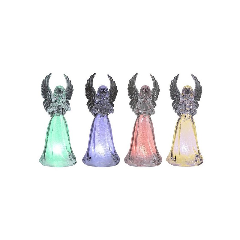 Ange avec LED à changement de couleur 11,5cm 3xLR44