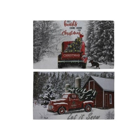 Paillasson de Noël voiture 43x73cm