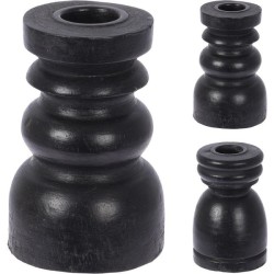 bougeoir en bois de manguier Ø5x10cm noir