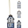 Hangdeco huisje delfts blauw porselein 6cm