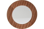 Spiegel rond Ø40cm donker bruin hout