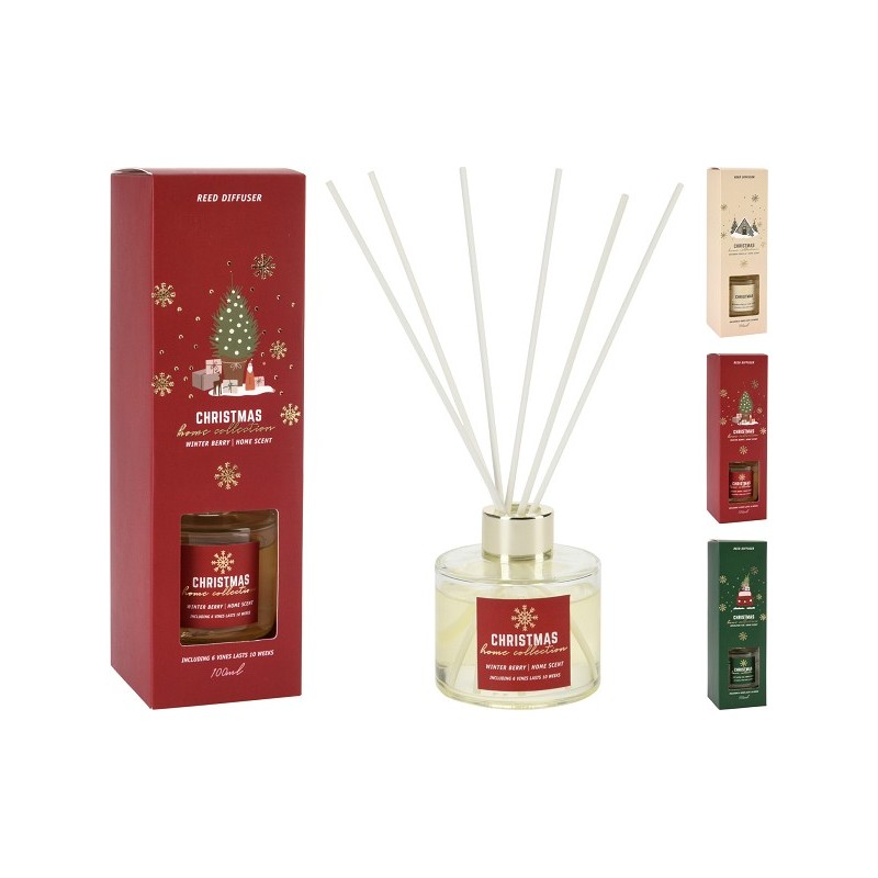 Coffret parfum de Noël avec bâtonnets parfumés 100ml 7cm