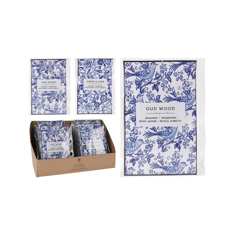 Sachet parfum Delft bleu 9x14cm&nbsp;