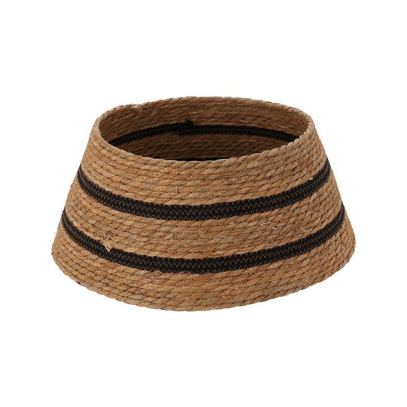 Kerstboomrok natural kleur met zwarte strepen Ø45x20cm