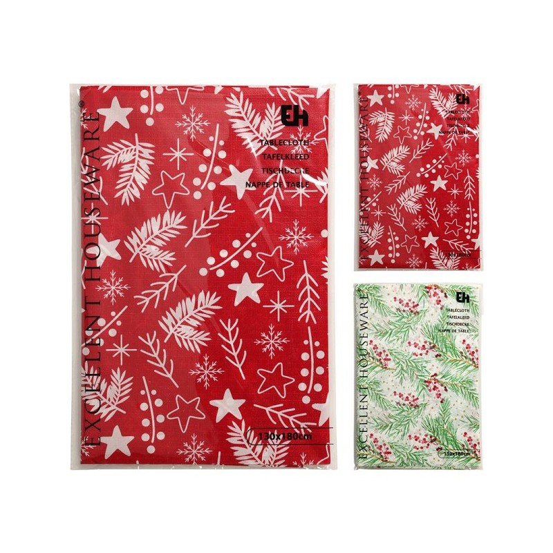 Kerst tafelkleed met flanel achterkant 130x180cm