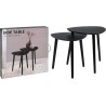 Bijzettafelset 2-delig 40x41/45x44,5cm zwart