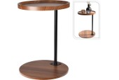 Bijzettafel metaal/hout Ø40xh56cm