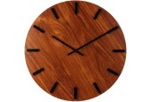Wandklok MDF met hout kleur en zwarte cijfers Ø40cm
