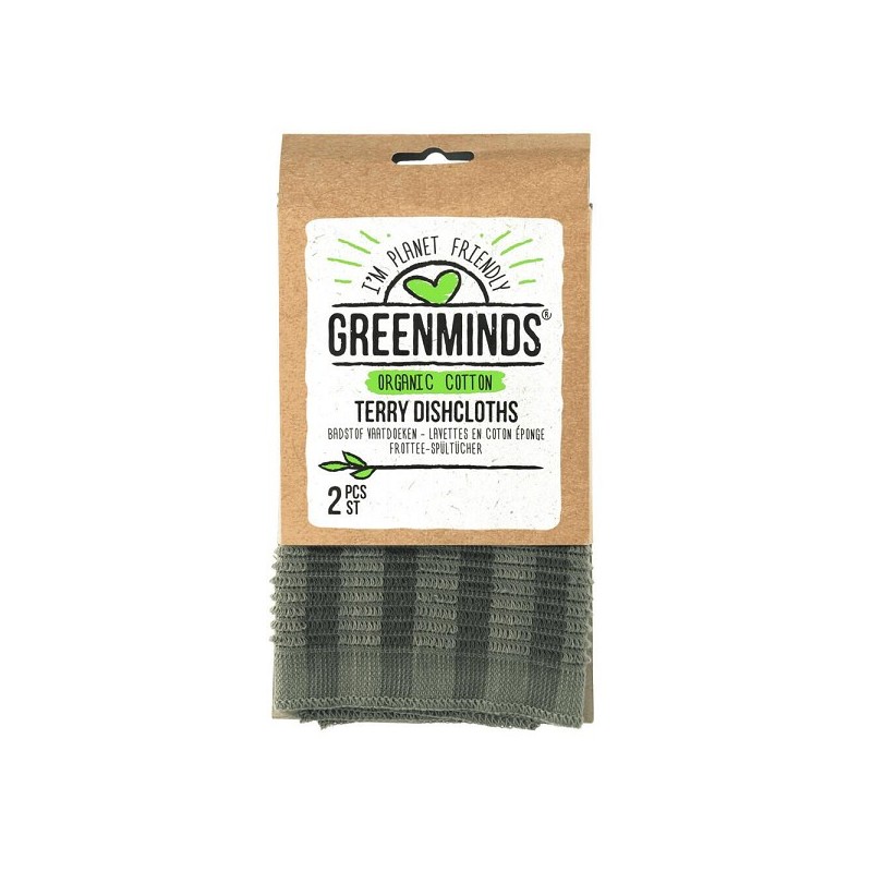 Greenminds Badstof vaatdoeken set a 2 stuks van Biokatoen