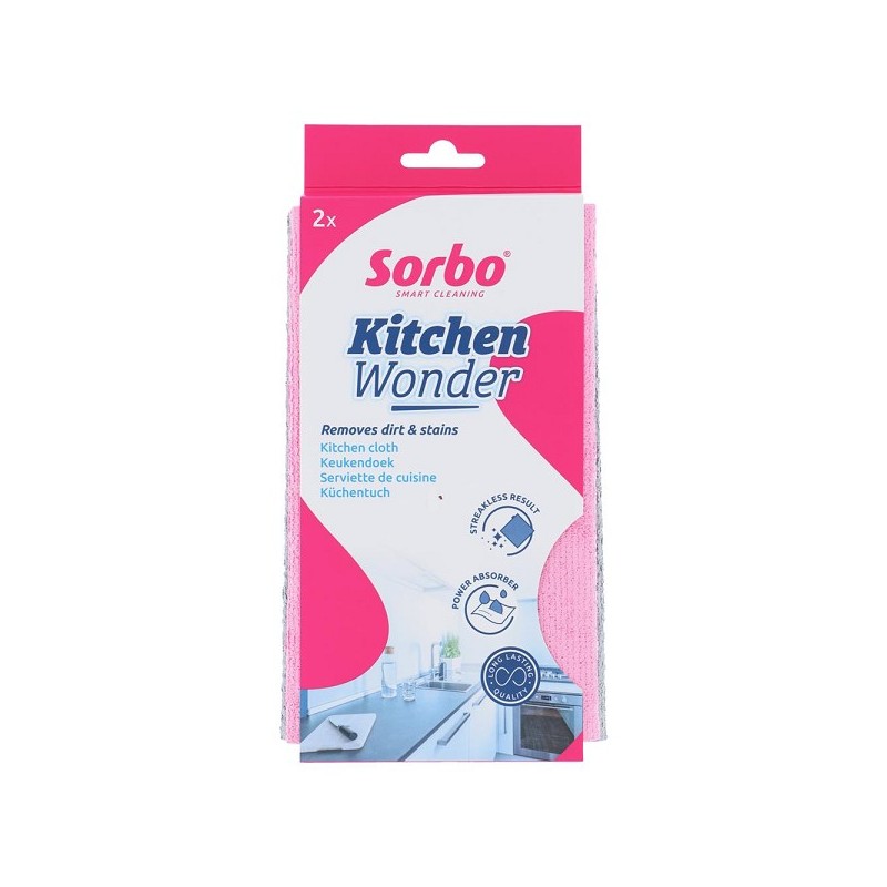 Sorbo Torchon miracle en microfibre 32x38cm lot de 2 pièces
