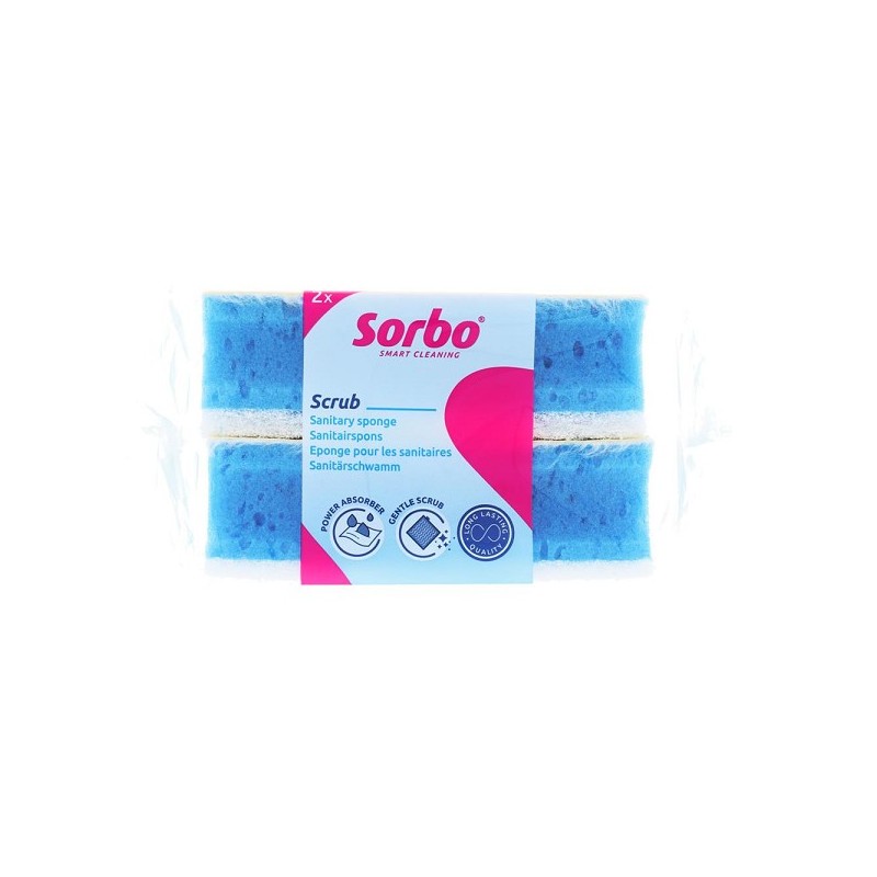 Sorbo Sanitairspons XL set a 2 stuks 11,5x6,5x4cm