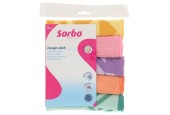 Sorbo Chiffons microfibres imprimés pastel 40x40cm lot de 5 pièces