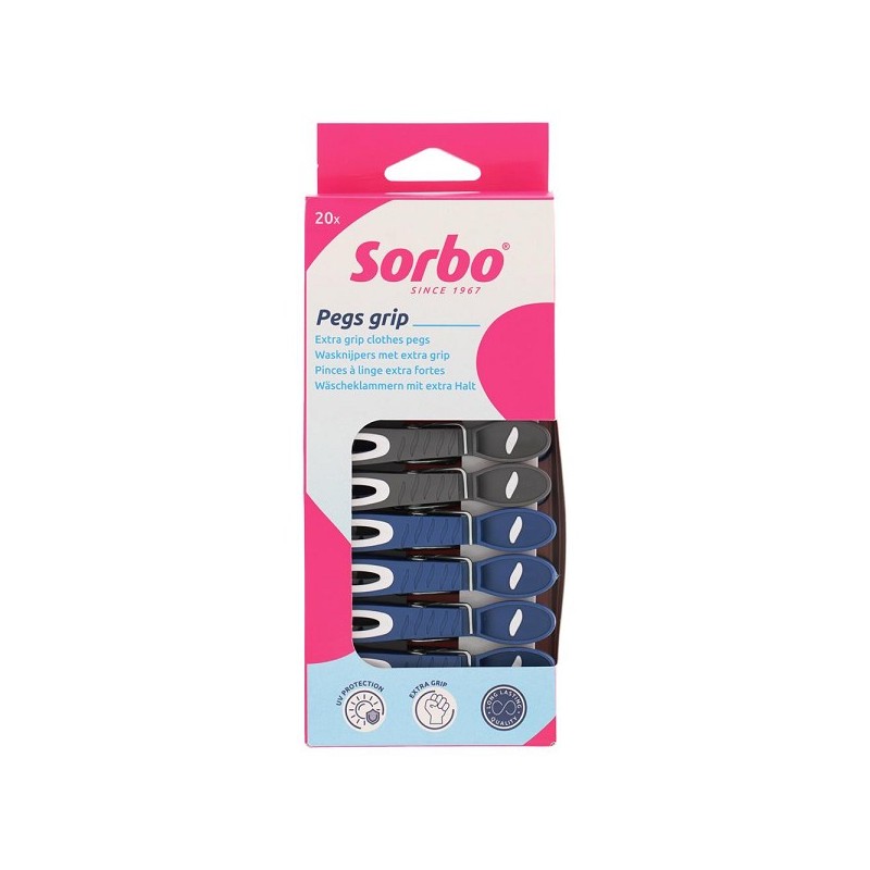 Sorbo Wasknijpers Trendy Color set a 20 stuks