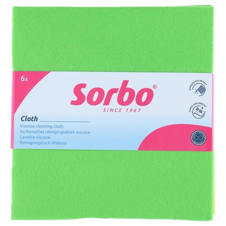 Sorbo Chiffons Viscose Fun Colors 38x40cm lot de 6 pièces
