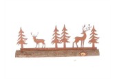 HBX natural living Déco tronc cerf en forêt 40x13x3cm