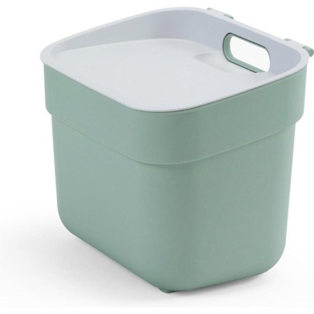 Poubelle Curver Prête à Collecter - GFT - 5L Vert/Gris clair