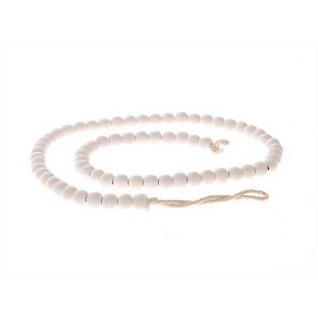 HBX natural living Deco kralenketting l100cm wit