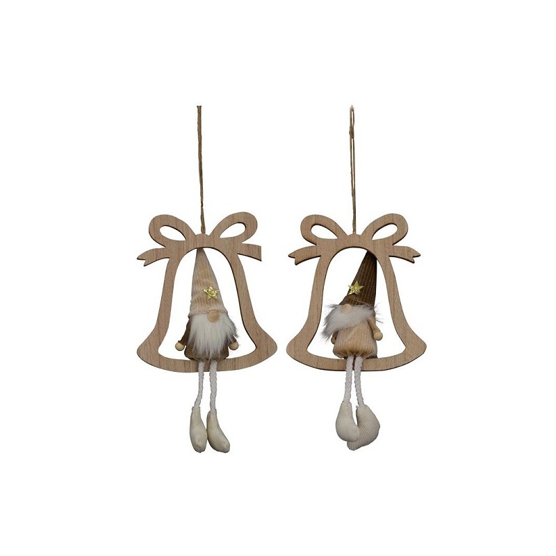 Gnome MDF avec cintre 16x14x4cm marron