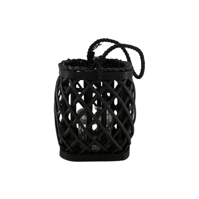 Lanterne saule 18x18x19,5cm noir