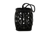 Lantaarn willow 18x18x19.5cm zwart