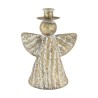Kandelaar engel metaal 16.5x11.8x22cm goud