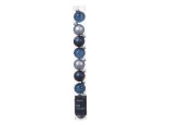 Decoris Boules de Noël mélange de verre Ø3cm tube bleu a 9 pièces