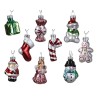 Decoris Kerstfiguren glas 9 verschillende in doos H4cm