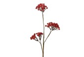 Decoris Branche artificielle Branche de baies en mousse H50cm rouge