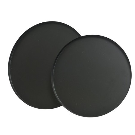 Decoris Dienbladset 2 stuks metaal Ø30 en35cm zwart