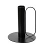 Decoris Kandelaar op voet metaal mat zwart H8cm B8cm